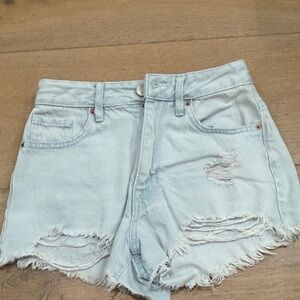 PacSun Light Blue Distressed Denim Shorts